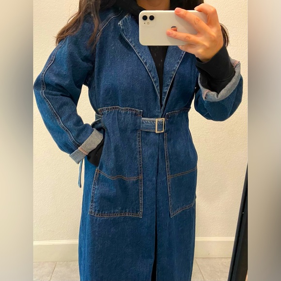 Denim long coat - Picture 2 of 4